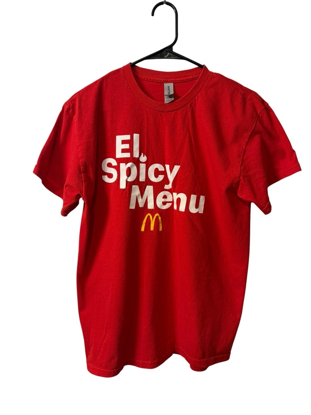 Men’s McDonald's Red Graphic 'El Spicy Menu' Tee with Yellow Arches Size Medium